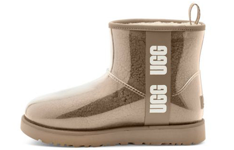 WMNS) UGG Classic Clear Mini Large LOGO Fleece Lined '' 1113190-NCHS