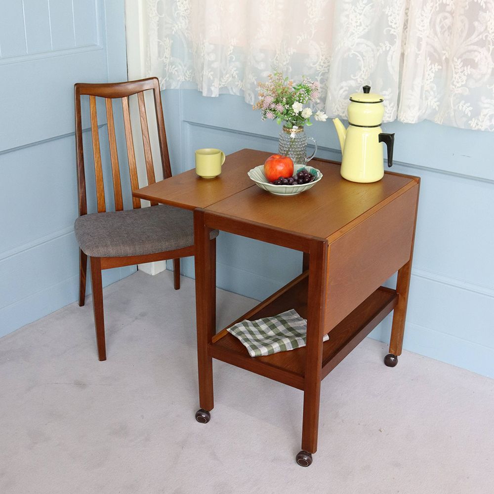 天板を広げるとテーブルになっちゃう♪ トロリー VC109-084