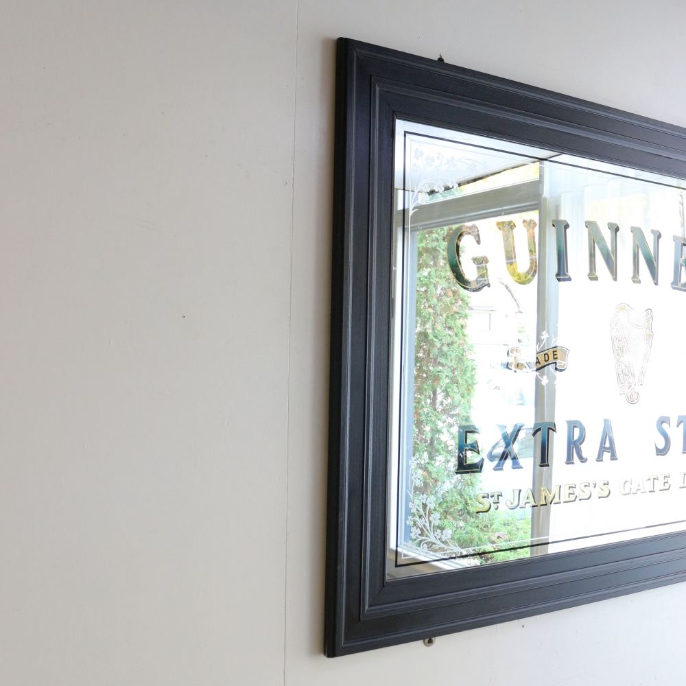 本場の雰囲気を演出♪ GUINNESS（ギネス）のパブミラー VC93-135