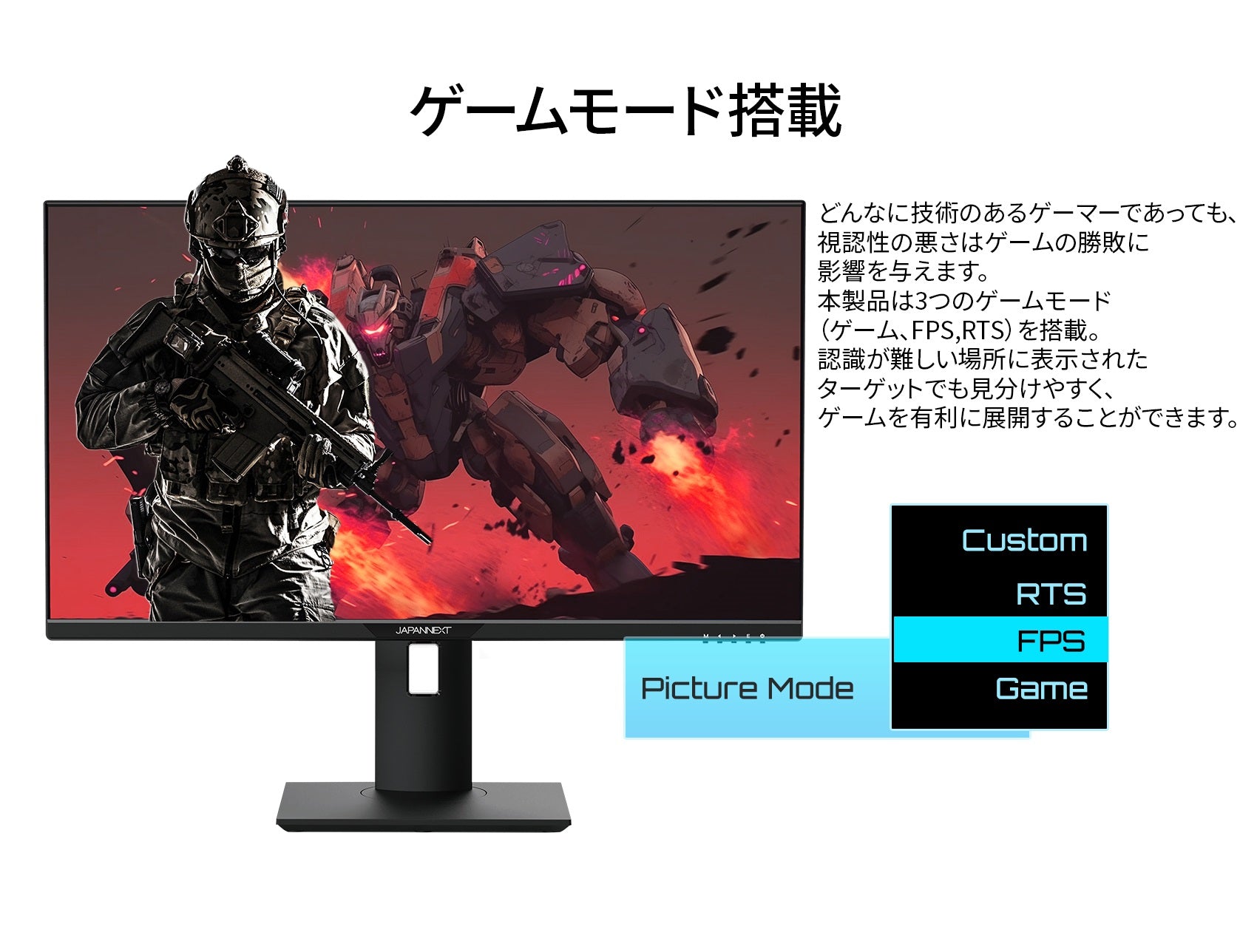 JAPANNEXT 28インチ 4K(3840x2160)解像度 144Hzリフレッシュレート対応