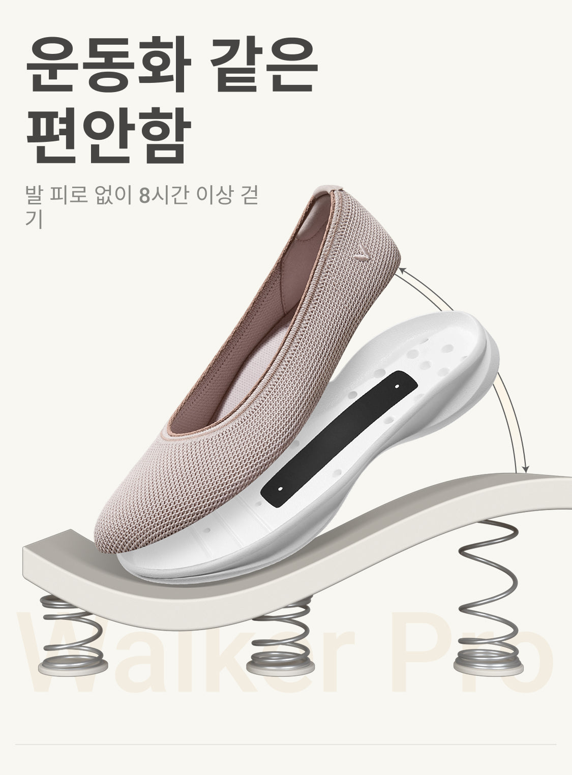 Walker Pro Izabel] 撥水加工 ラウンドトゥ スニーカー フラット