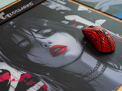 GLSSWRKS Hana Premium Glass Mouse Pad, International Edition