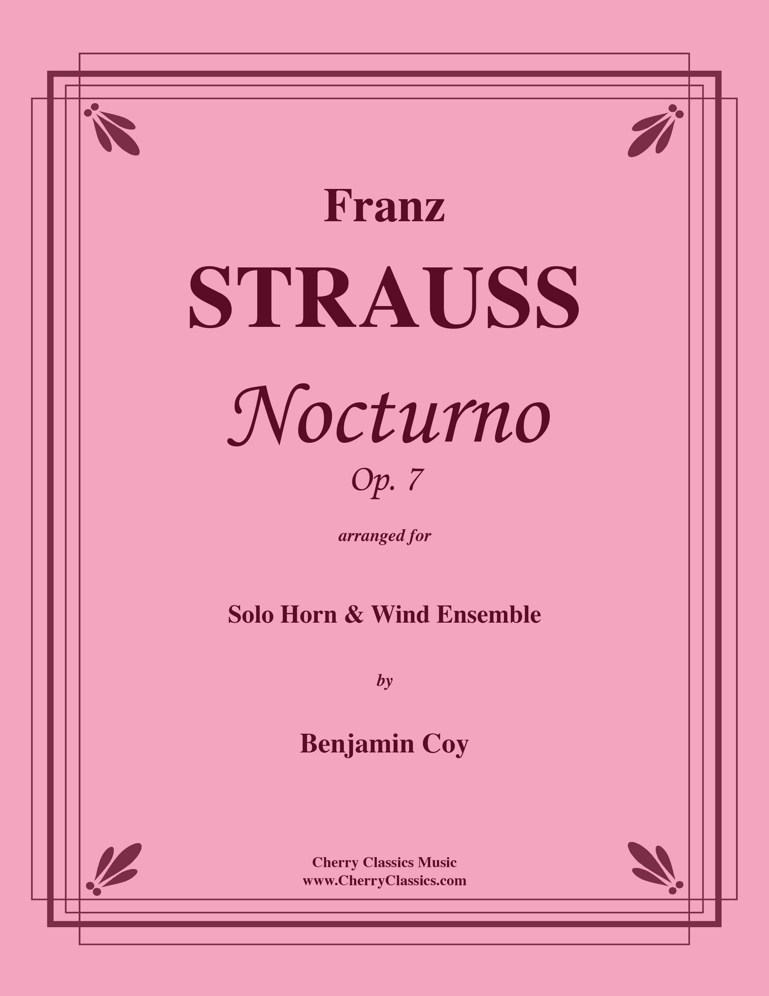 StraussFranz - Nocturno, Op. 7 for Solo Horn and Wind Ensemble