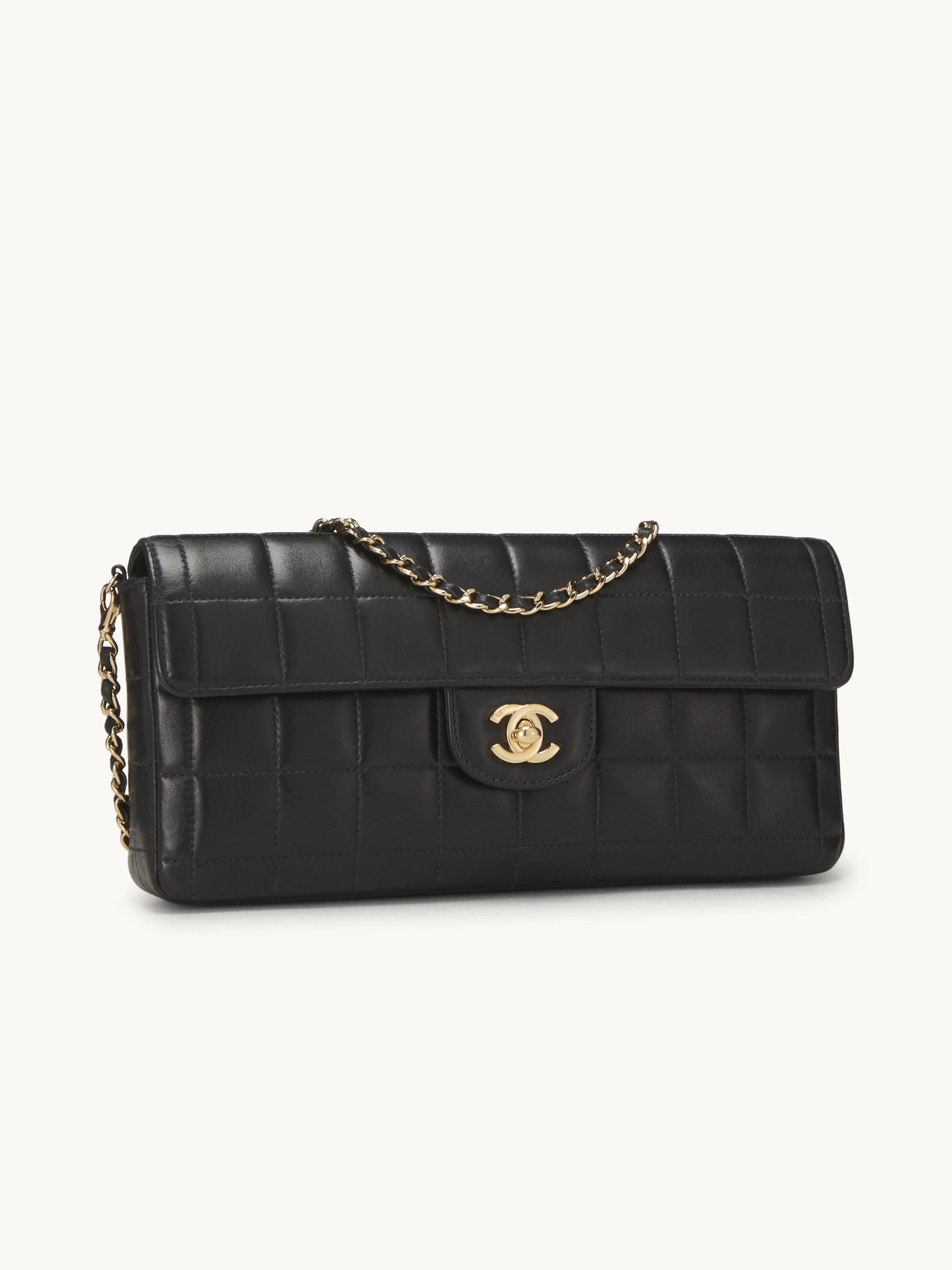 goop | Chanel Black East-West Chocolate Bar Bag