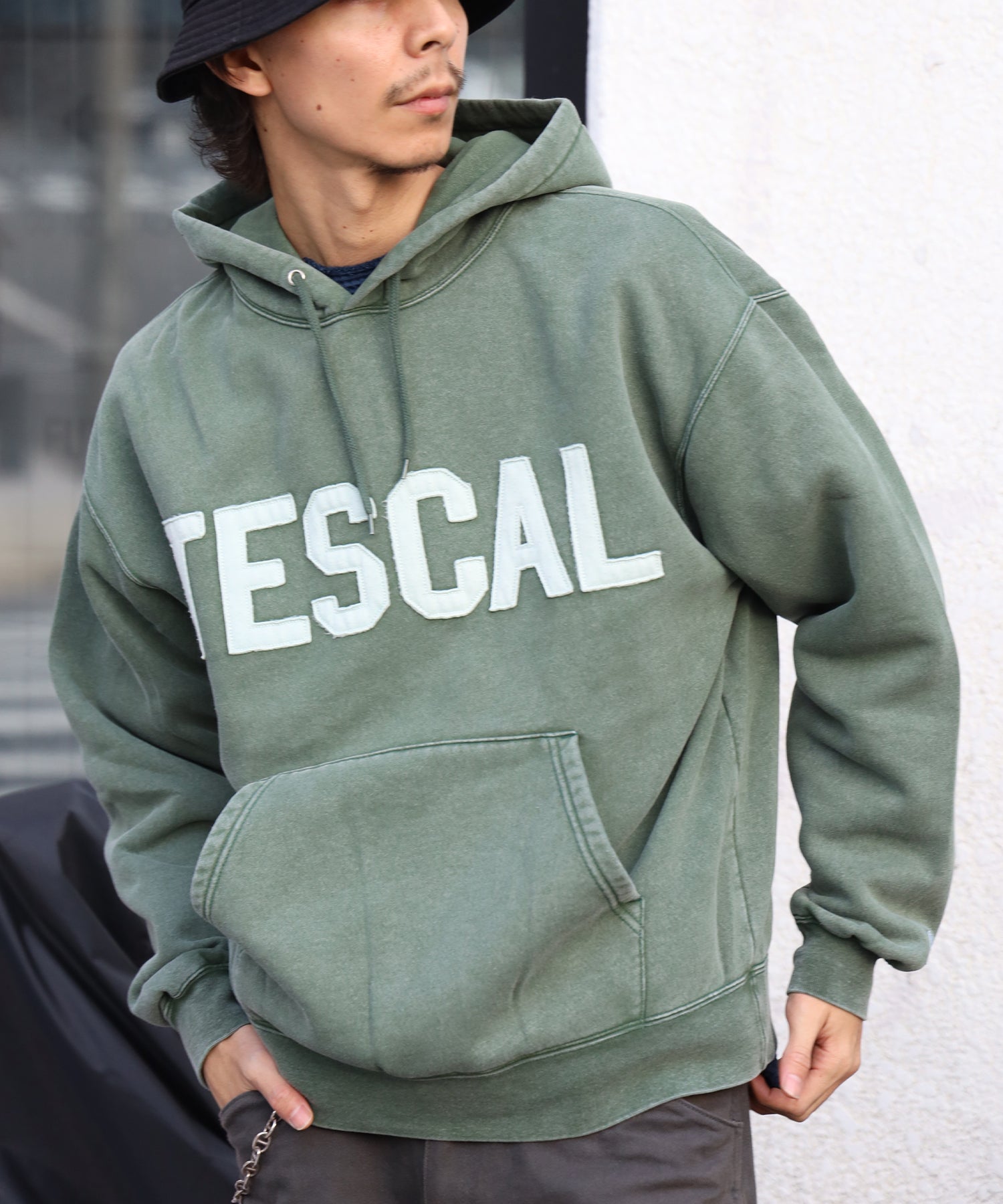 TES LOCAL CREW PIGMENT BIG SWEAT PARKA / スウェットパーカー – TES