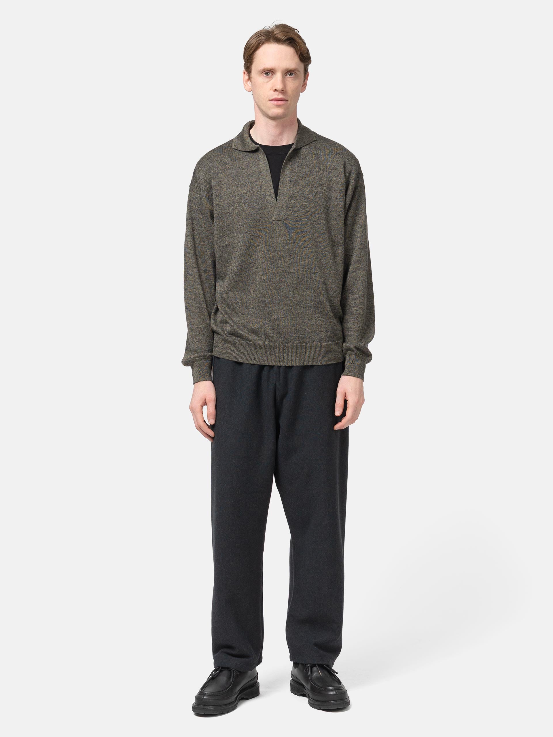 AURALEE Brushed Super Kid Mohair Knit P/O Olive | HAVEN