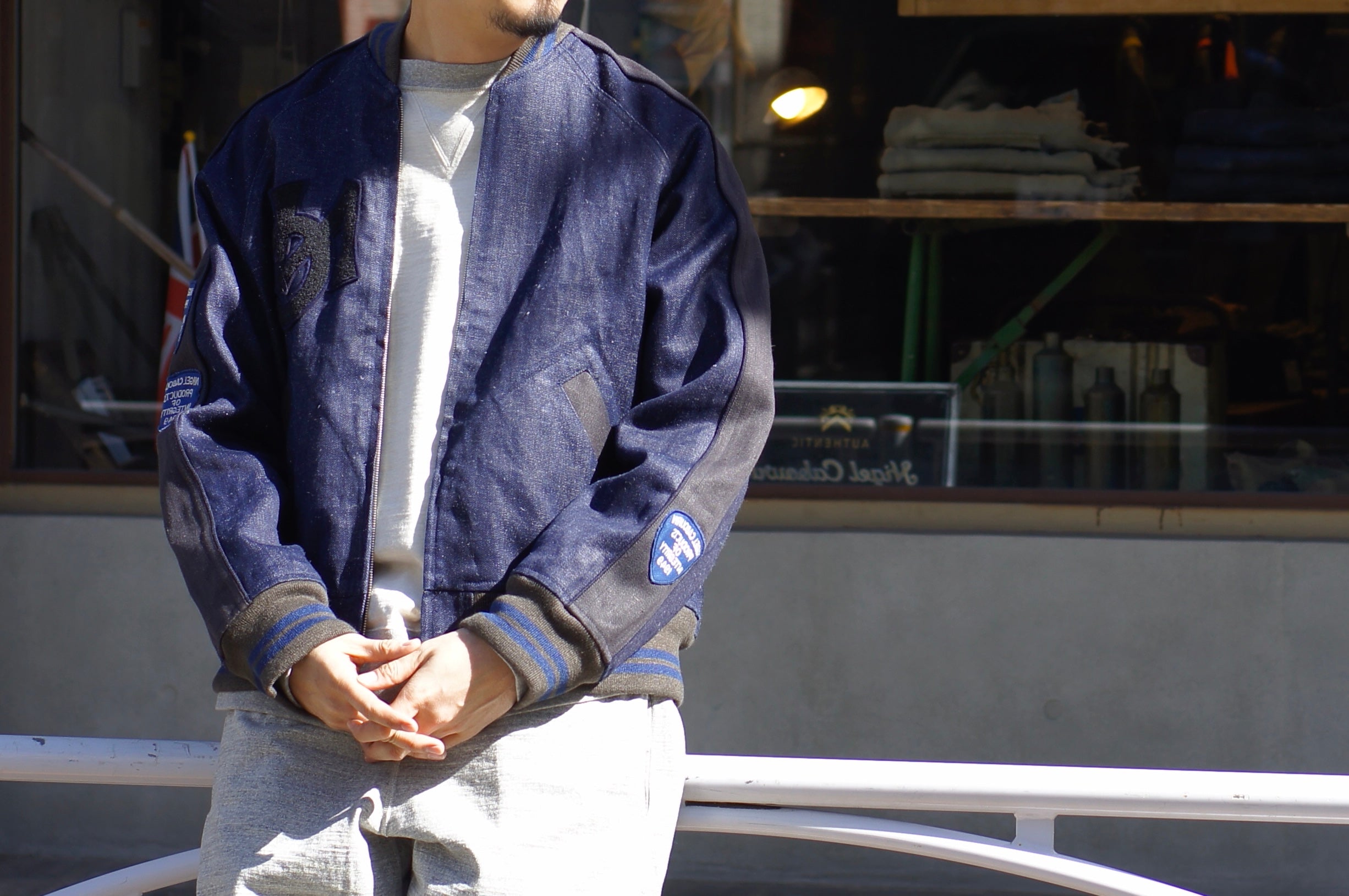 麻素材の最高傑作》STADIUM JACKET-HEMP DENIM – ナイジェル・ケーボン