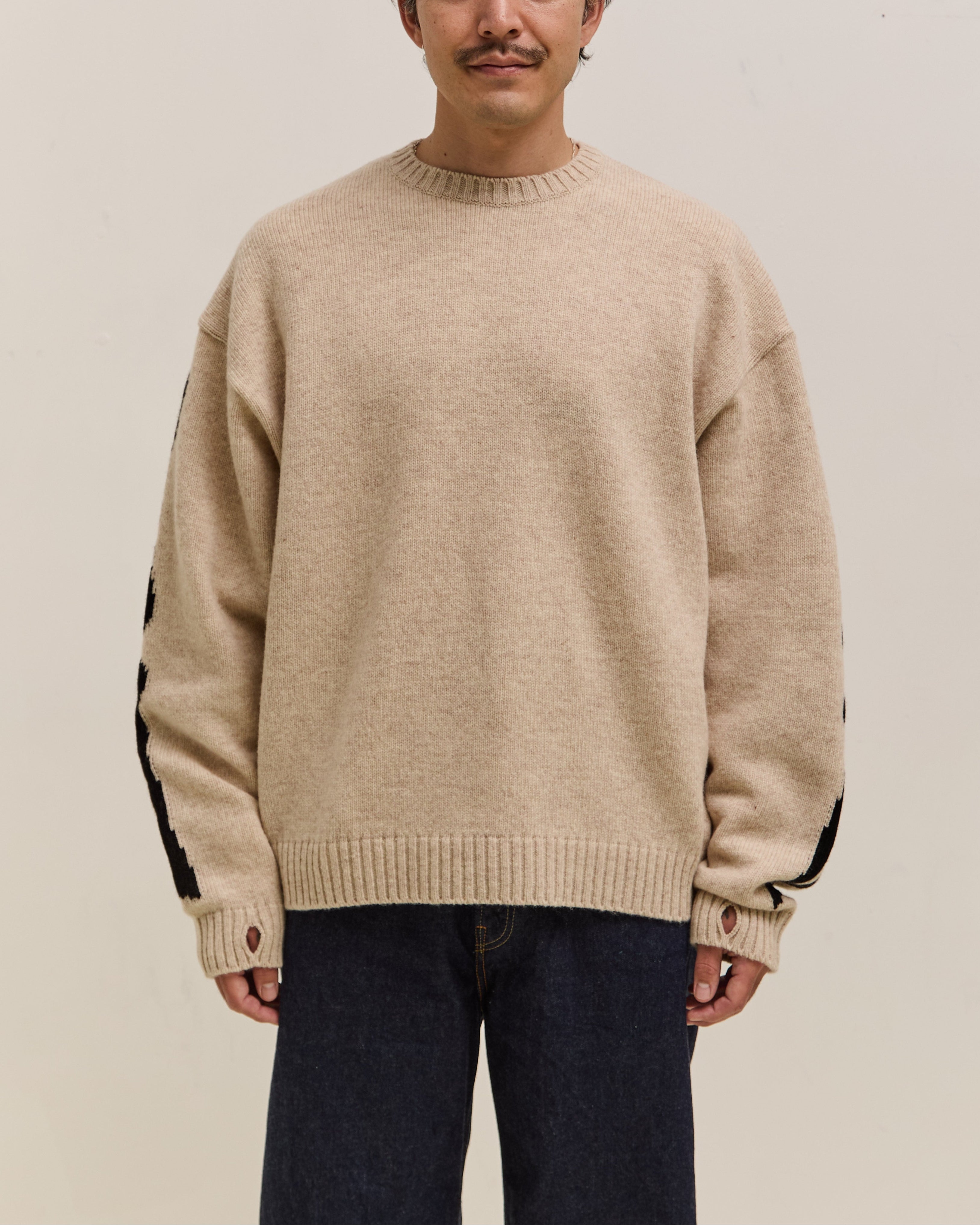 Kapital5GWoolBoneCrewSweaterUn