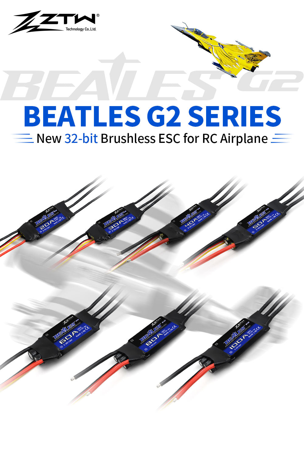 ZTW Beatles 100A SBEC G2 Series ESC 8A SBEC for Airplanes