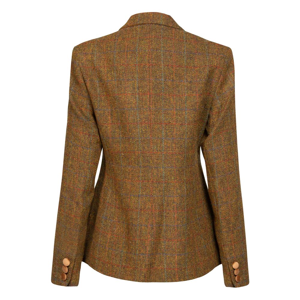 Women's Harris Tweed Jacket - Melanie - Brown Check | Scotland