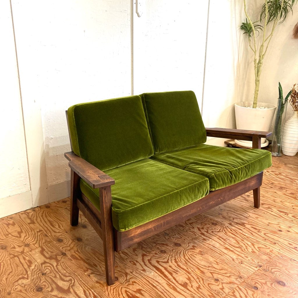 吉桂 ウイスキーオークシリーズ 2人掛けソファ クッション モケット