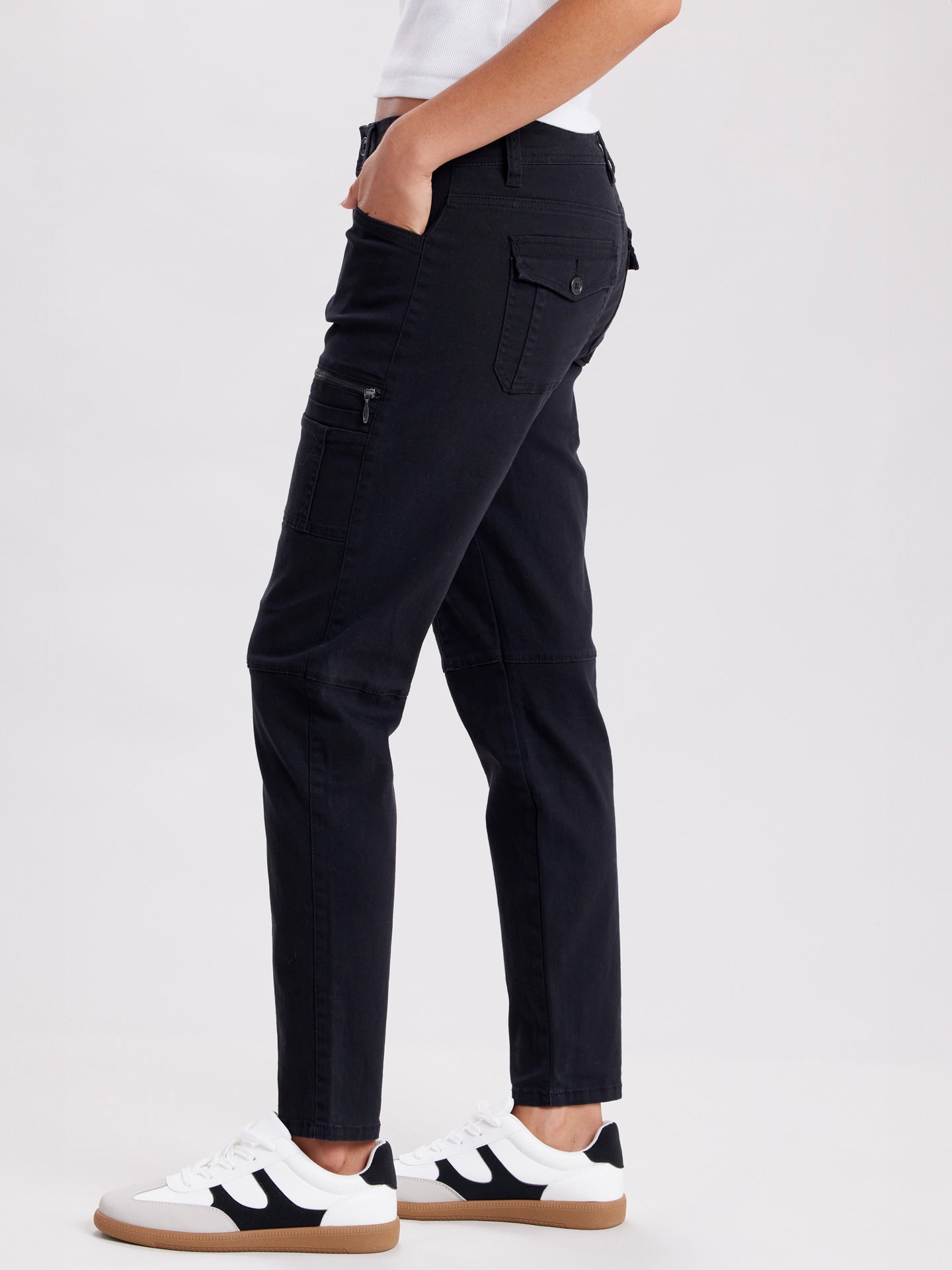 Skinny Zip Cargo Pants for Women