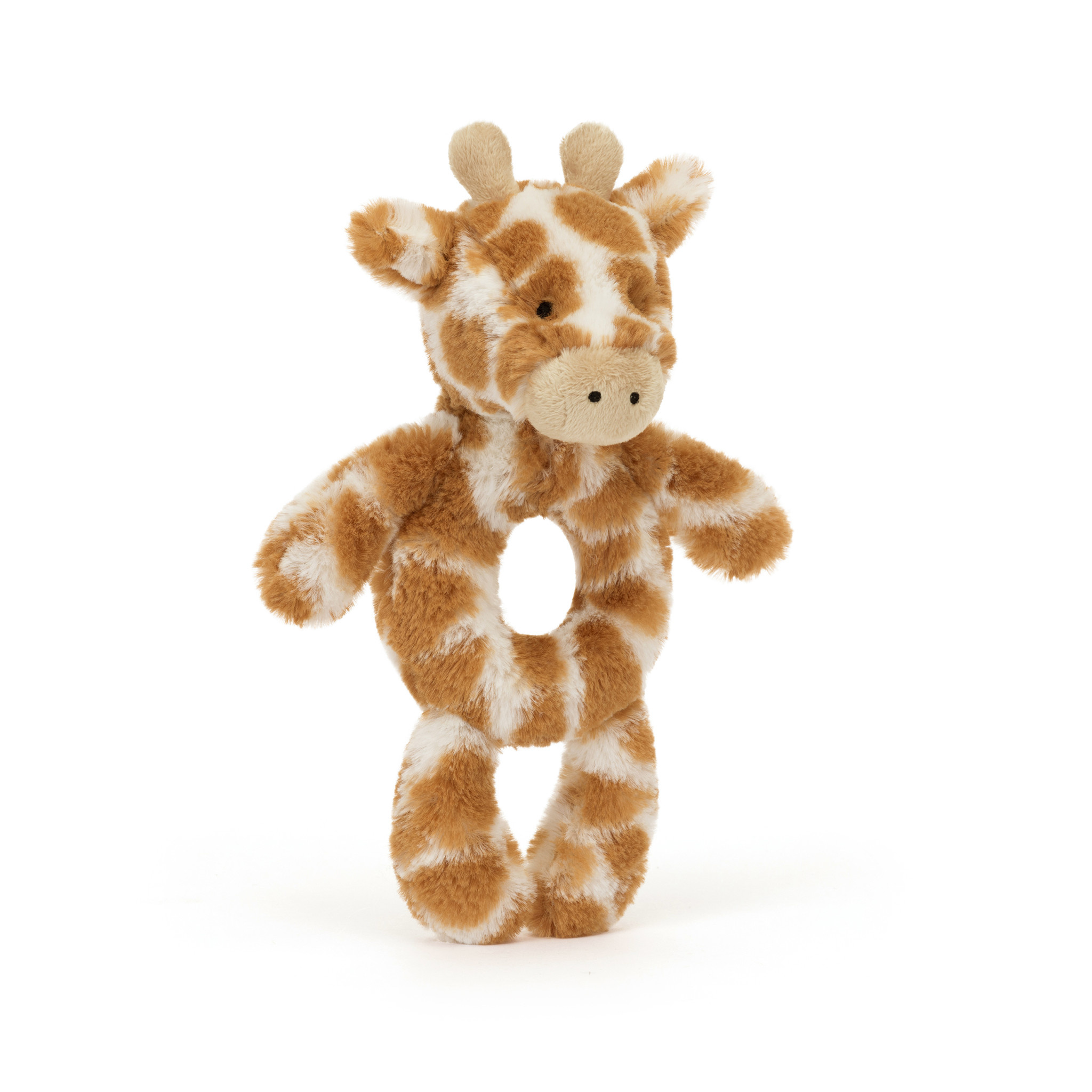 Jellycat Bashful Giraffe Ring Rattle - Pumpkin and Bean