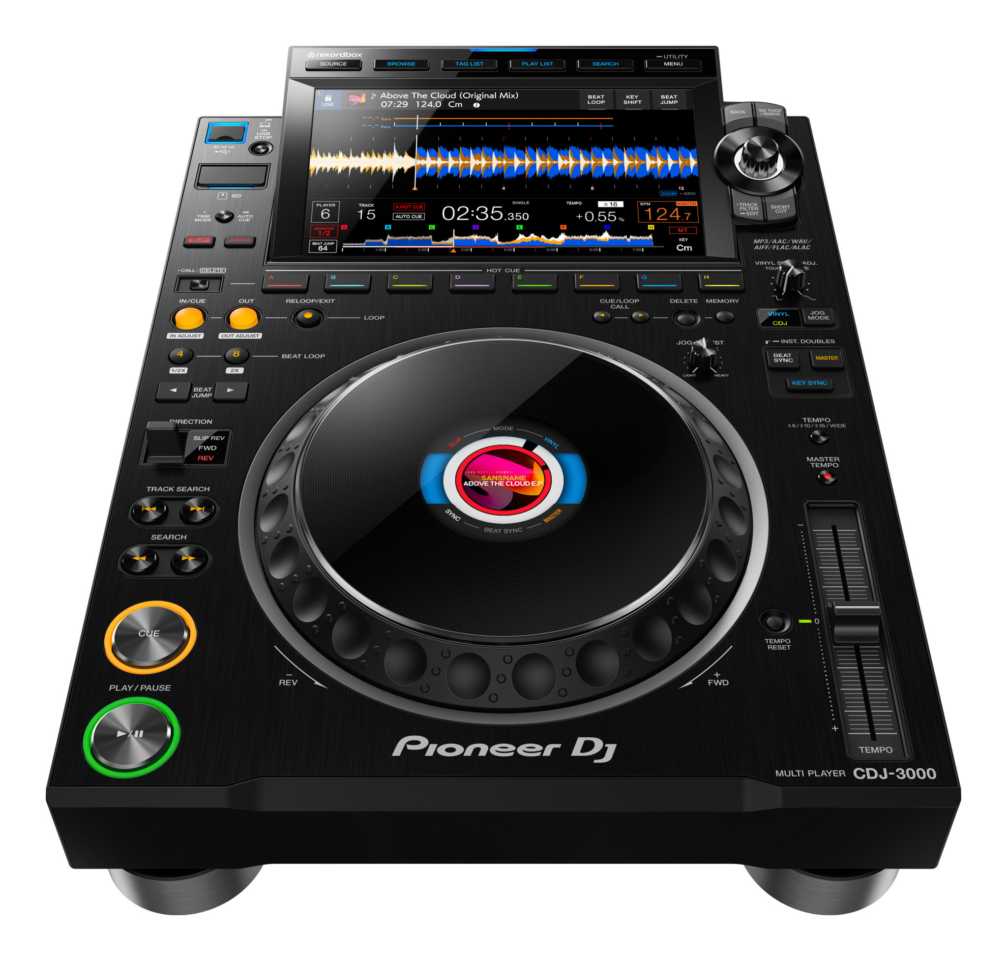 CDJ-3000 Professional DJ Multi Player (Black) - Pioneer DJ - Mile