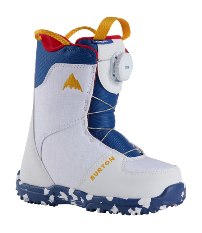 BURTON KIDS GROM BOA SNOWBOARD BOOTS WHITE 2026 - ONE Boardshop