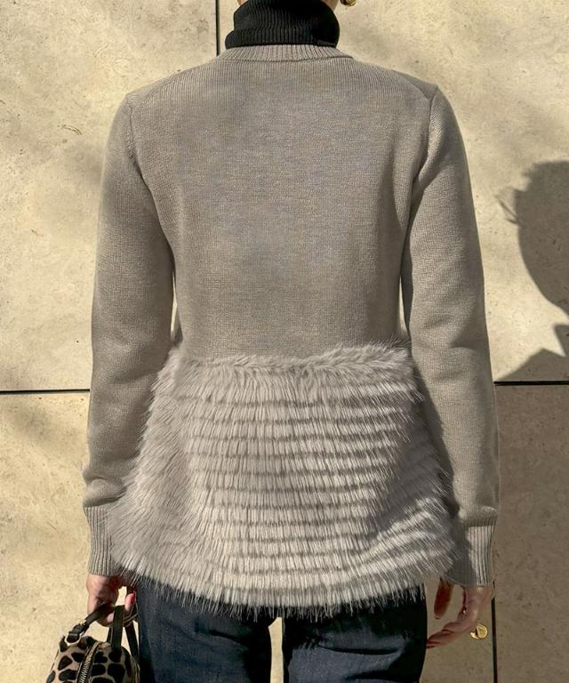 エコファーコンビ ニットジャケット｜JENNE(ジェンヌ)公式通販：パリ