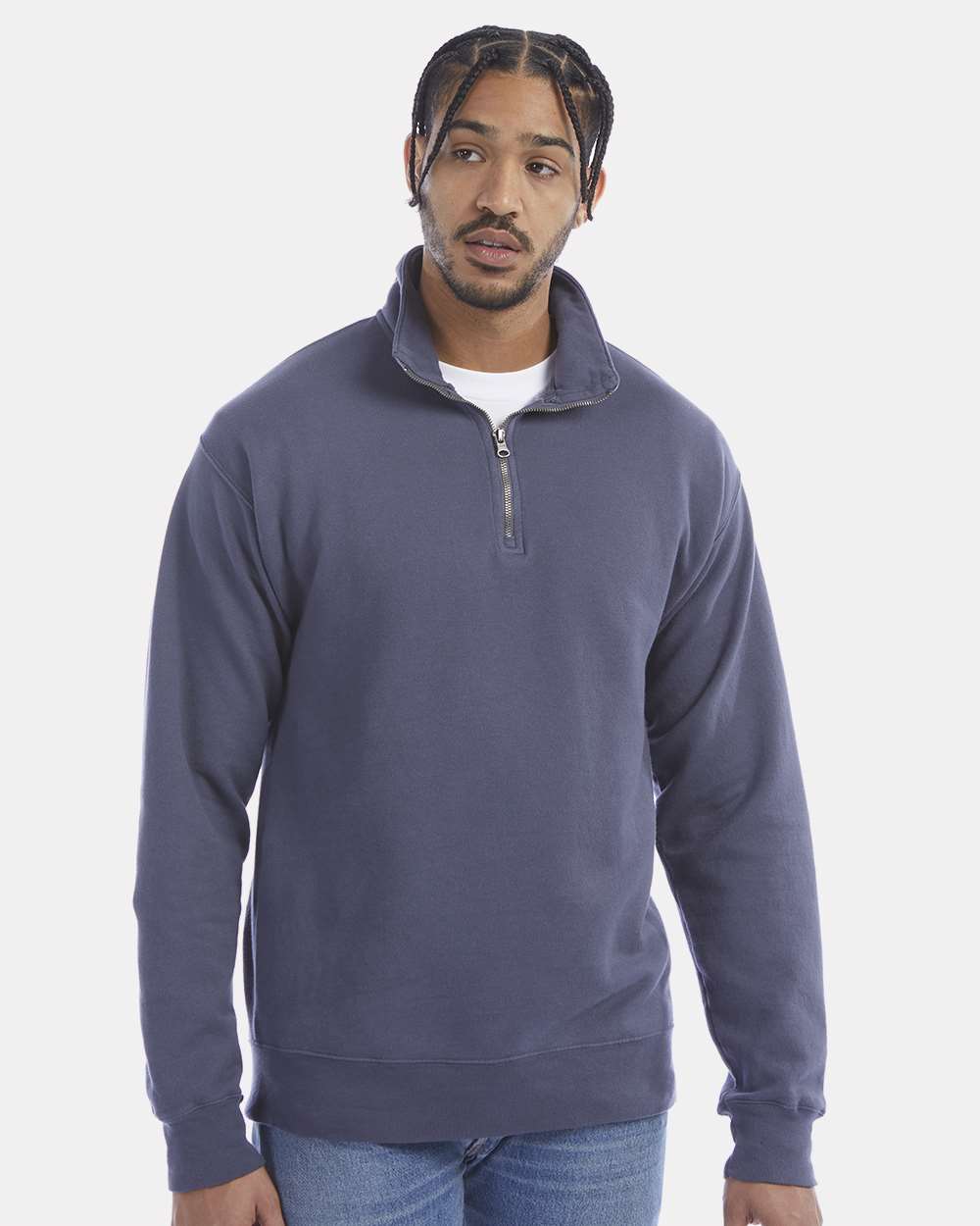 ComfortWash by Hanes GDH425 Garment-Dyed 1/4-Zip Swea | S&S