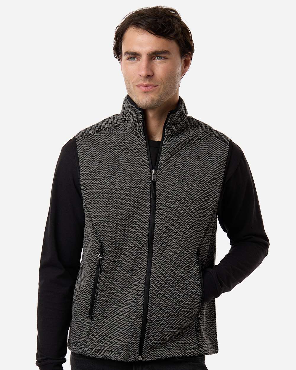 North End NE731 - Men's Jasper Jacquard Fleece Vest