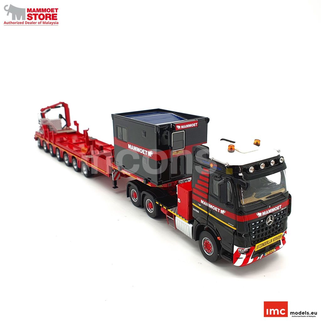 MAMMOET MB AROCS 6X4 WITH 7 AXLE NOOTEBOOM LOWLOADER + FASSI CRANE