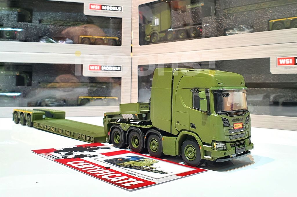 FORSVARET DANISH ARMY; SCANIA R HIGHLINE CR20H 8X4 LOW LOADER