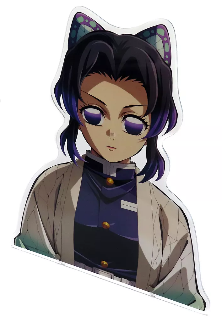 鬼滅の刃 KV バストアップ アクリルパネル 胡蝶しのぶ 駿河屋 -<中古>胡蝶しのぶ KVアナザーカット バストアップアクリル