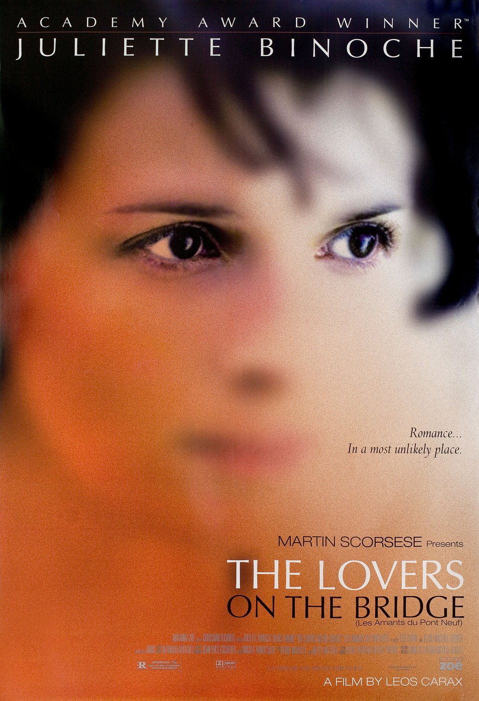 Les Amants du Pont-Neuf Original 1997 U.S. One Sheet Movie Poster