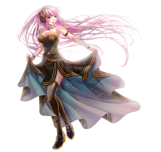 イラスト「ルカV4x立ち絵透過PNG」