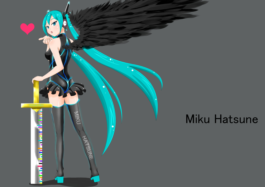 イラスト「初音ミク 闇ミクバージョン」