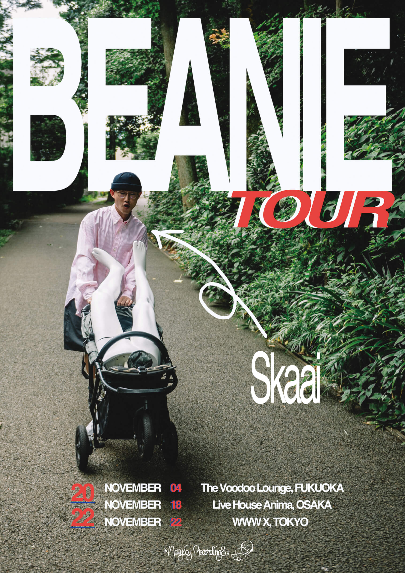 Skaaiが「BEANIE」のMVを公開｜福岡、大阪、東京を巡る＜BEANIE TOUR