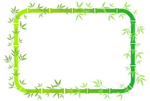 緑色の竹の装飾枠のイラスト素材 [FYI04815351] | ストックフォトの
