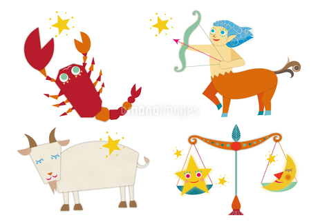 12星座 蠍座 射手座 山羊座 天秤座のイラスト素材 [FYI01663687