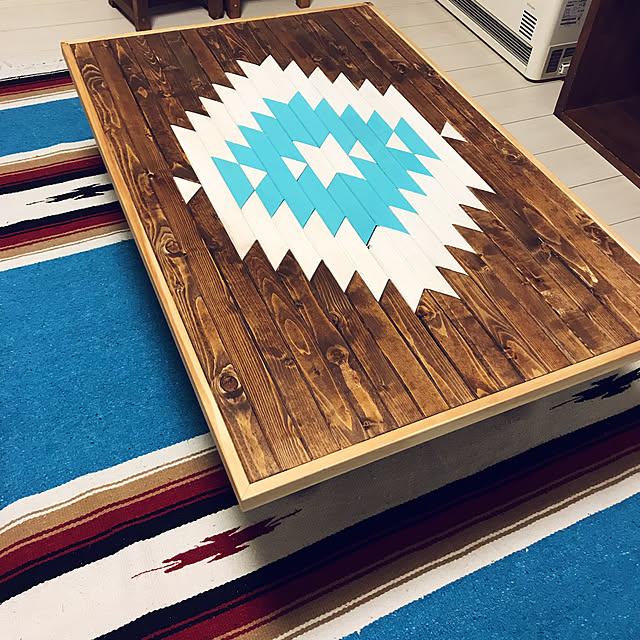 オルテガ柄 ネイティブ柄ラグのおすすめ商品とおしゃれな実例