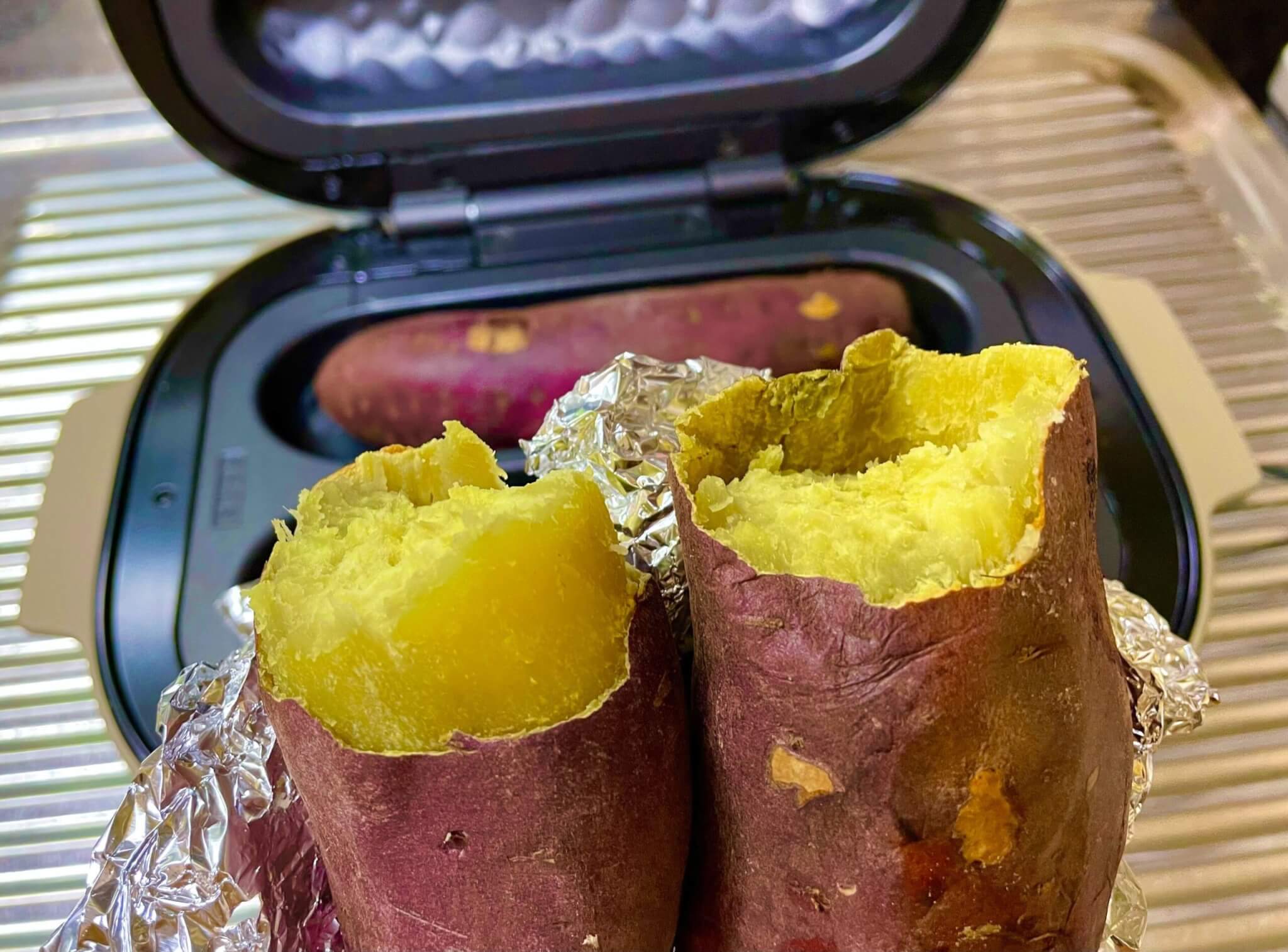 ドウシシャ Pieria 焼き芋メーカー使用レビュー！自宅で熱々ホクホクが