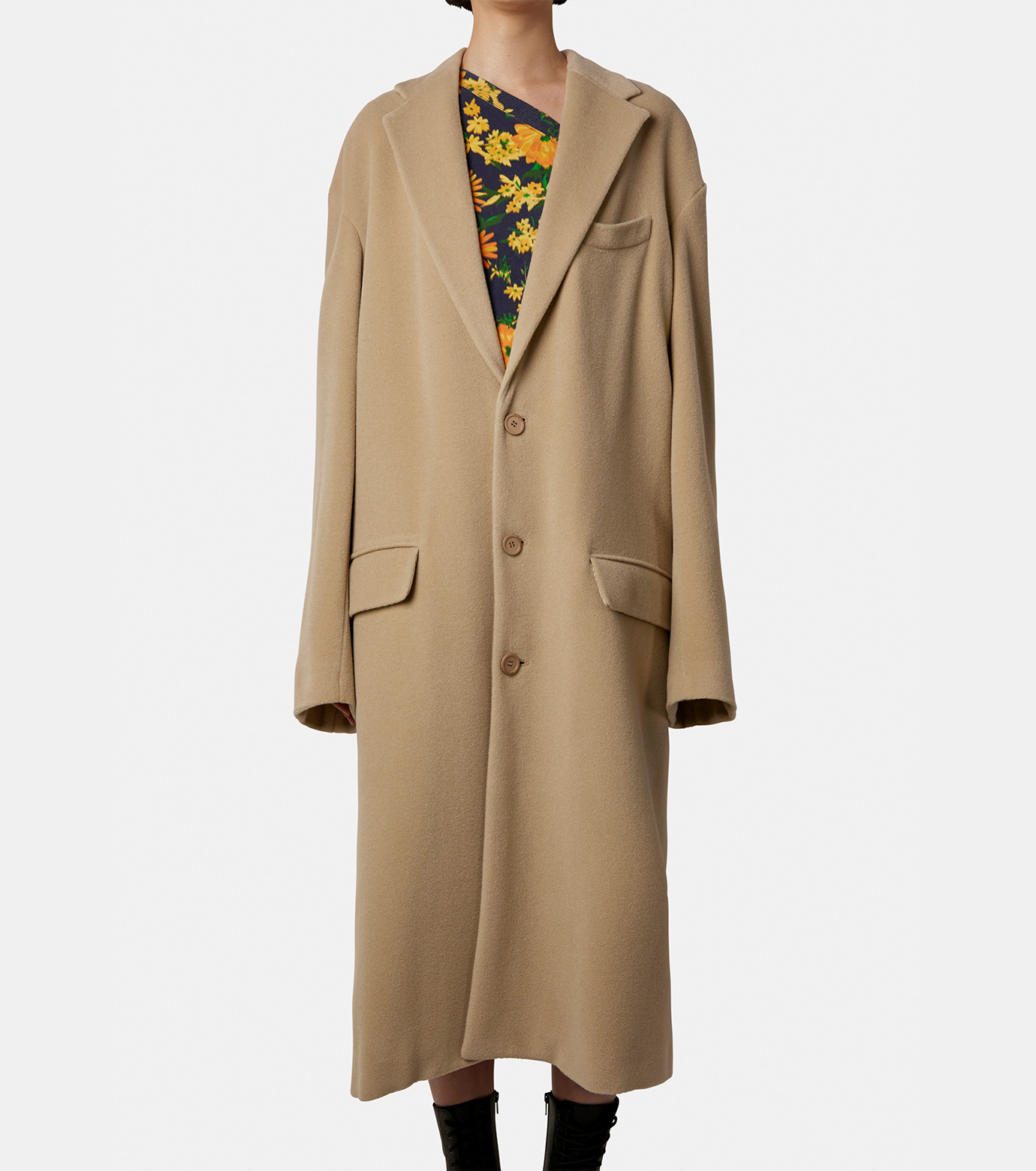 バレンシアガ - BALENCIAGA | Brushed Alpaca Boxy Coat-Light