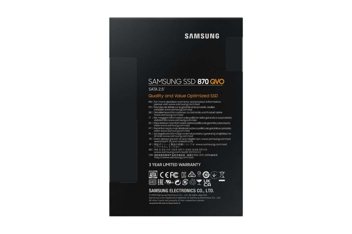 SAMSUNG SSD - 870 Qvo - 8TB - 2.5in - SATA III - MZ-77Q8T0BW