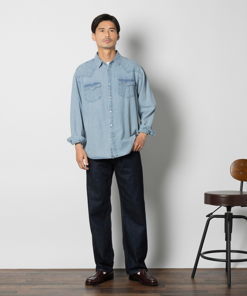 555」デニム リラックスストレート【自宅で試着、返品送料無料】(32 濃