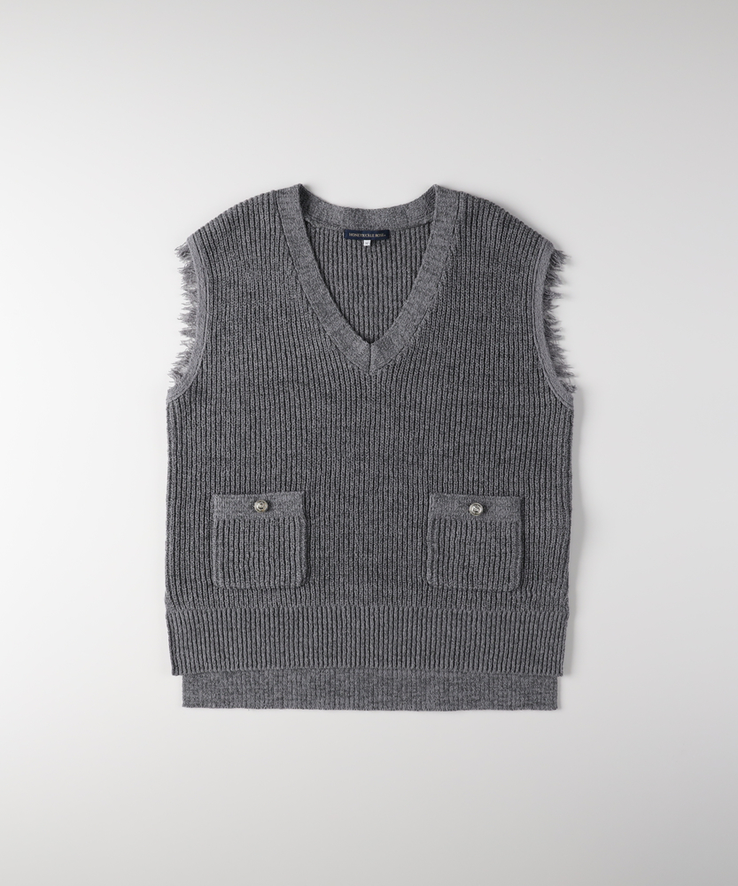 ニットフリンジベスト(S ライトグレー): トップス｜Right-on公式