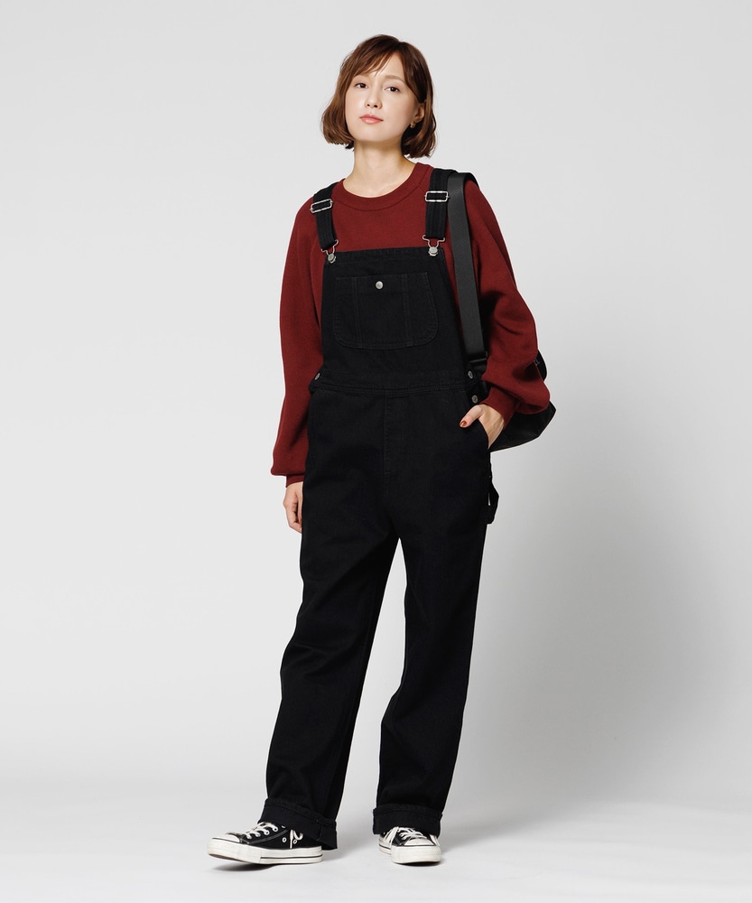 オーバーオール【自宅で試着、返品送料無料】(S ブラック