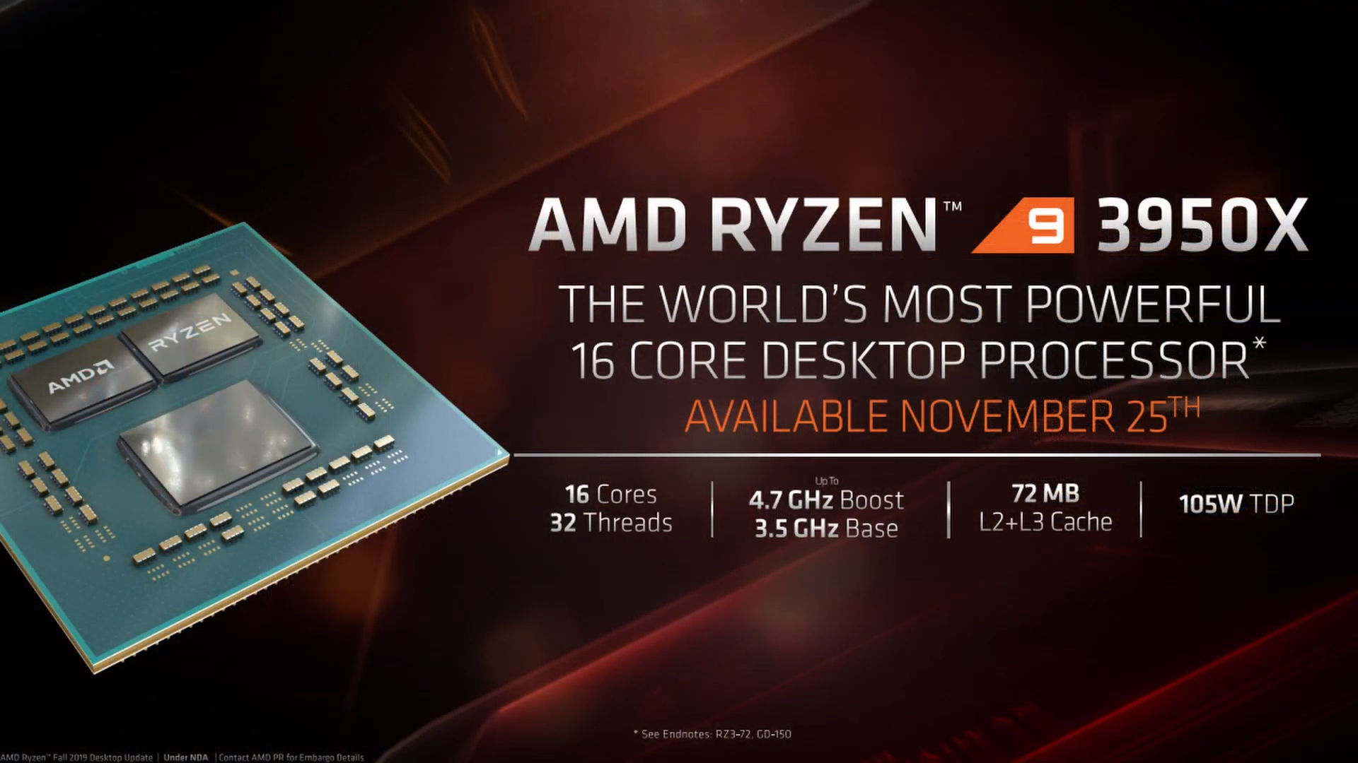 AMD Ryzen 9 3950X 16 Core Flagship & Athlon 3000G CPUs Announced