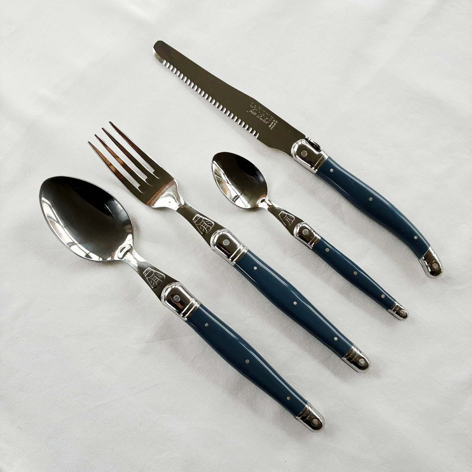 Laguiole cutlery set 24-piece 1.2mm black - Kom Amsterdam