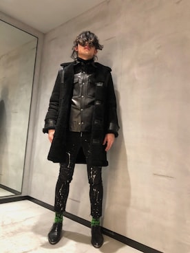 DIESEL BLACK GOLDのムートンコートを使った人気ファッション