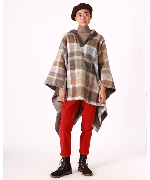 45R（フォーティファイブアール）の「HAPPY 14 ツイードPONCHO