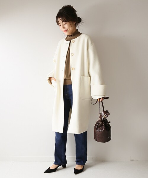 Spick & Span（スピックアンドスパン）の「ビーバークルーネックコート
