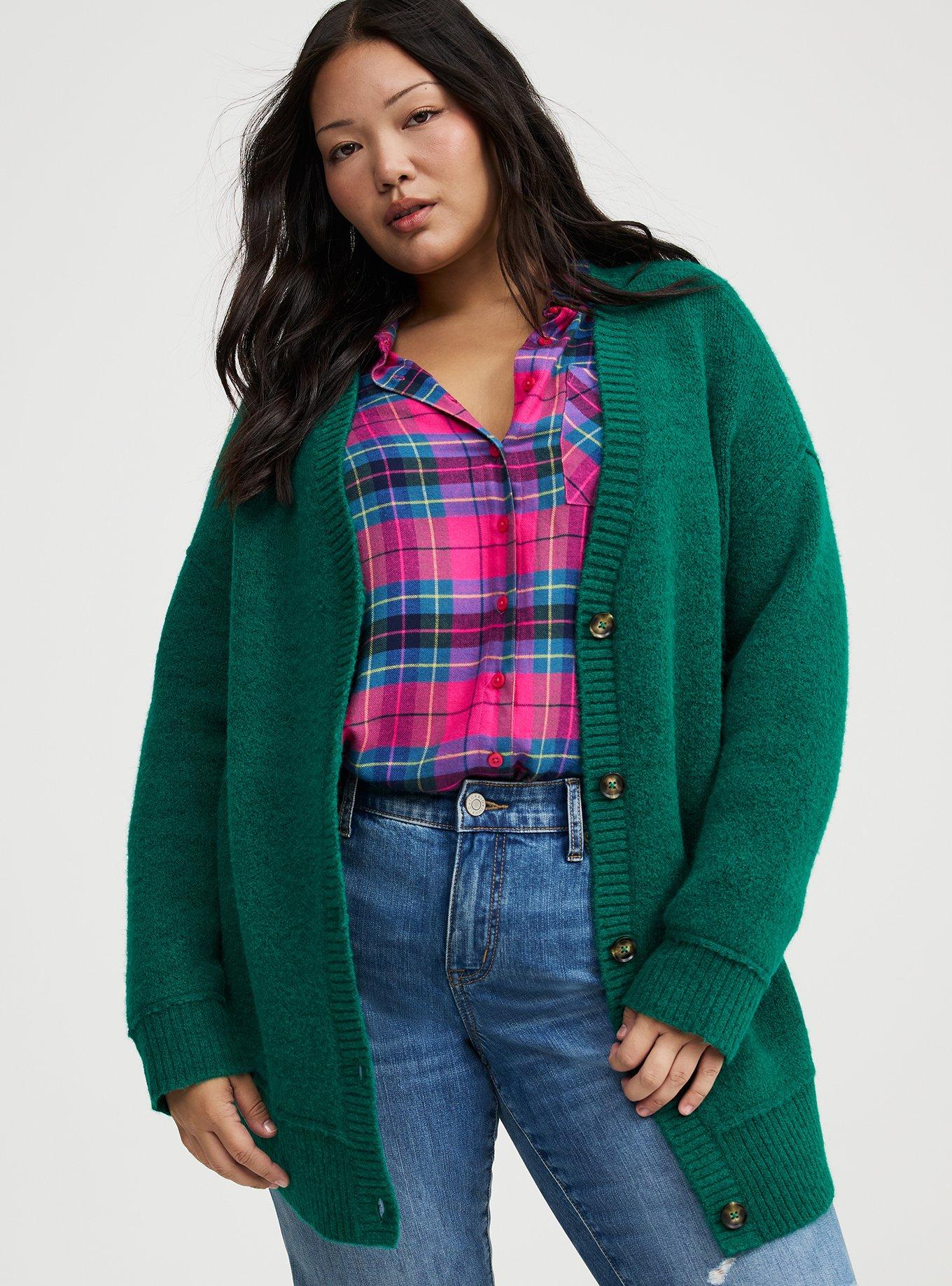 Plus Size - Vegan Cashmere V-Neck Cardigan - Torrid