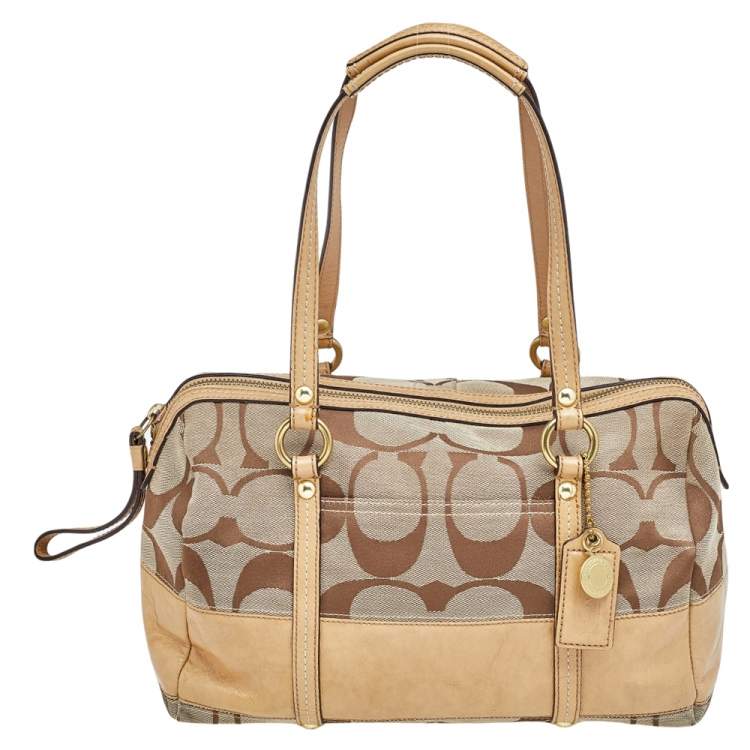 Coach Beige Signature Canvas And Leather Satchel Coach | TLC US