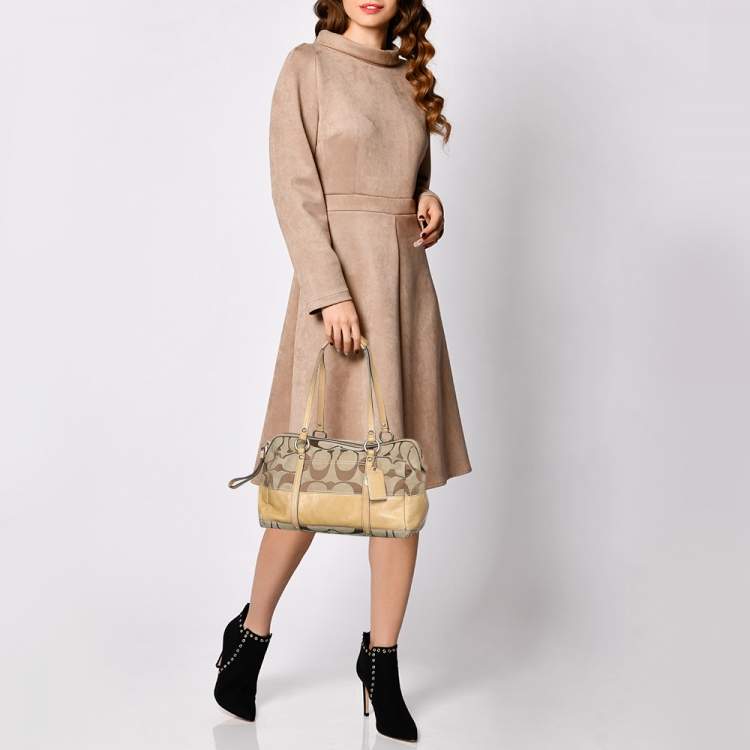 Coach Beige Signature Canvas And Leather Satchel Coach | TLC US