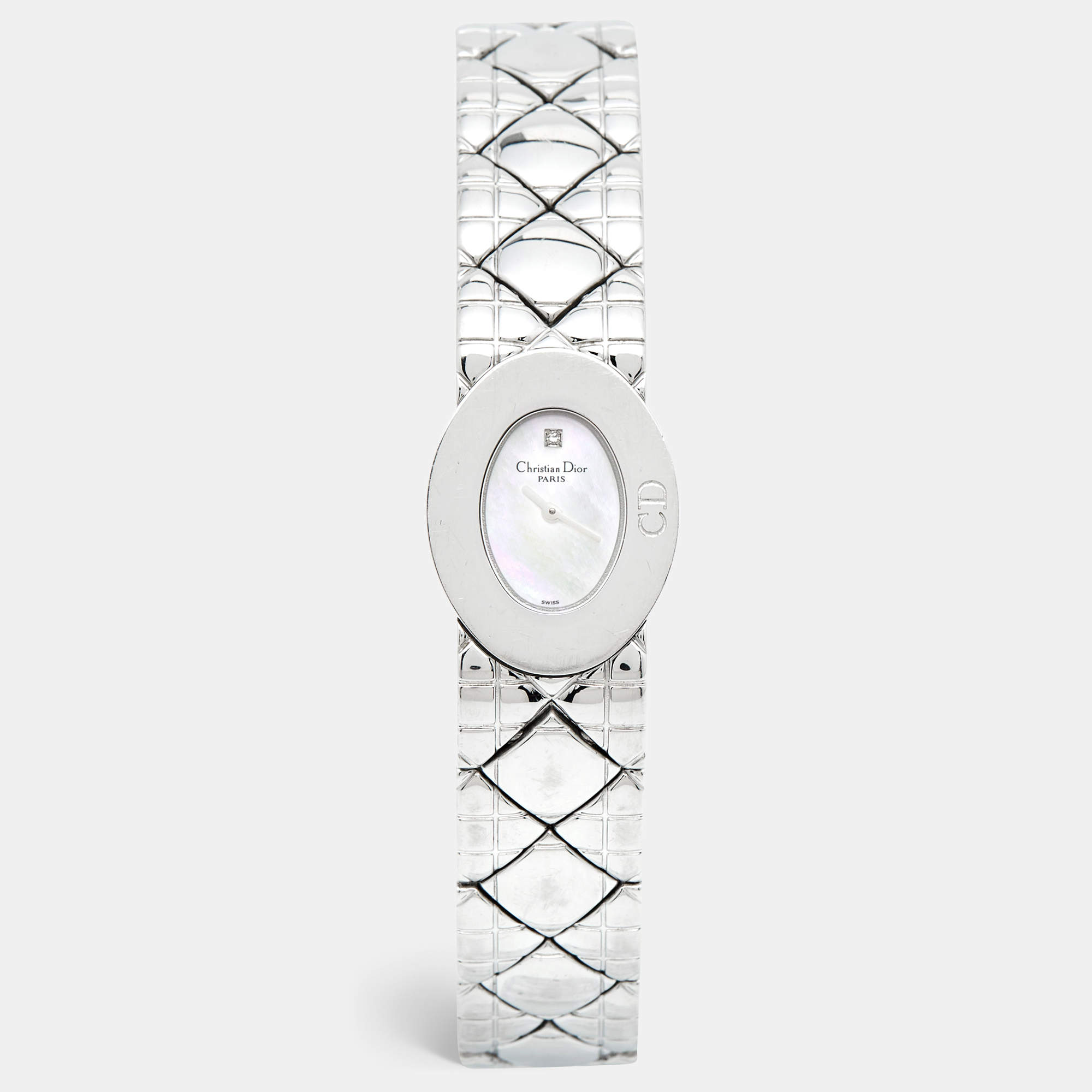 Christian Dior Mother of Pearl Stainless Steel Lady Dior D90-100