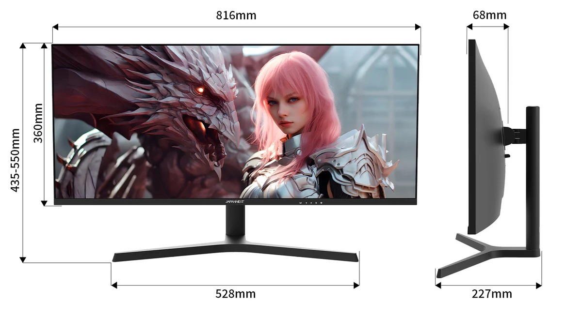 JAPANNEXT ジャパンネクスト JN-IPS34G165UQ-HS 34インチ UWQHD