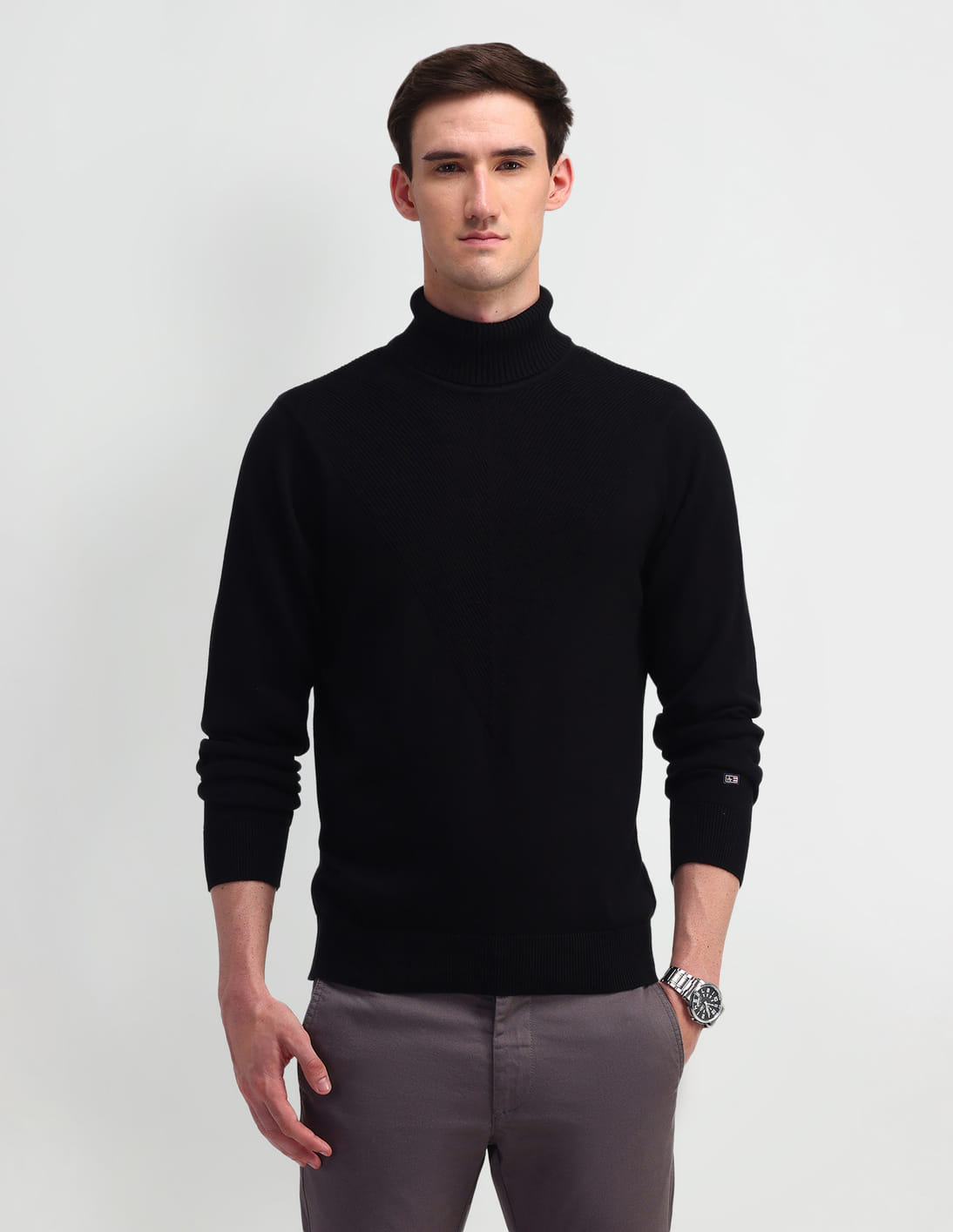 Buy Arrow Sport Turtleneck Textured Sweater - NNNOW.com