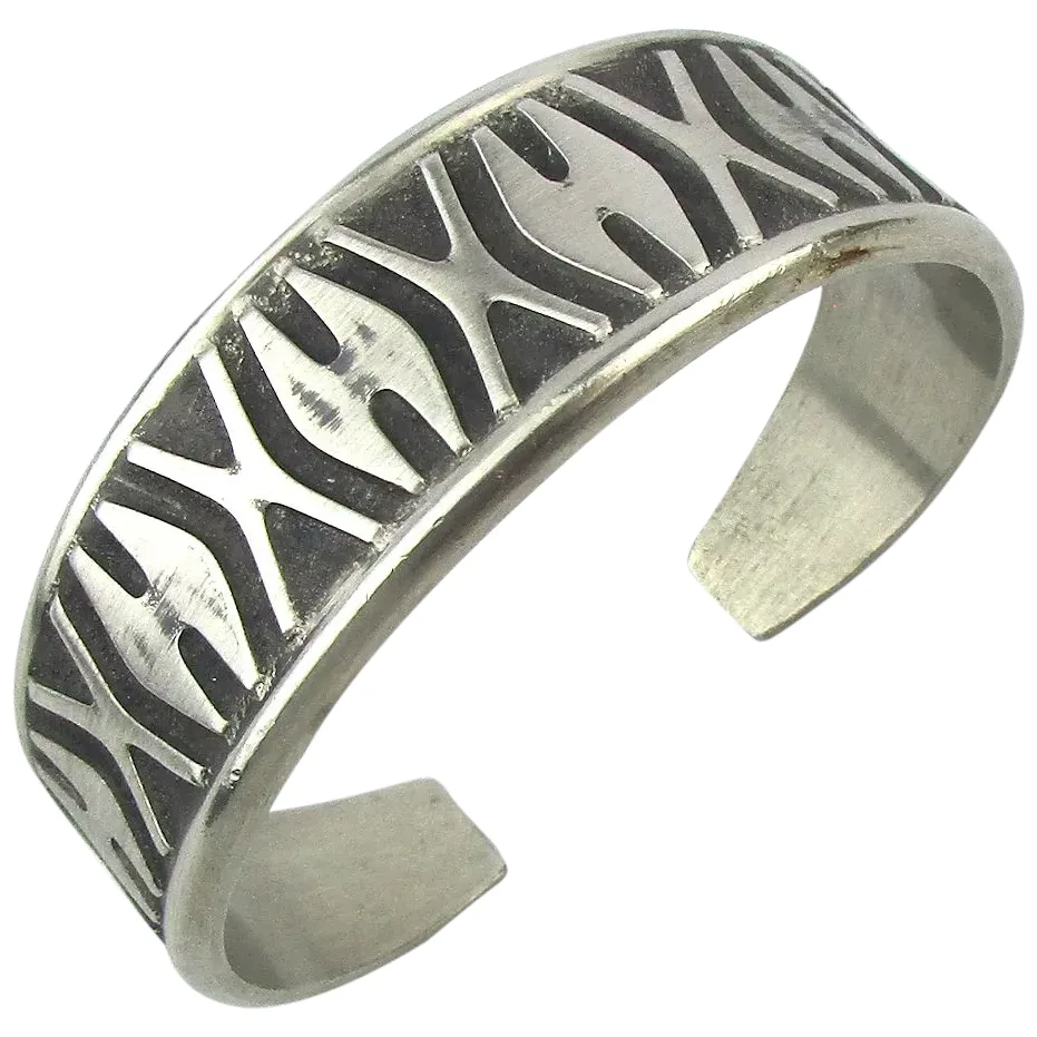 Modernist-Norway-Pewter-Cuff-